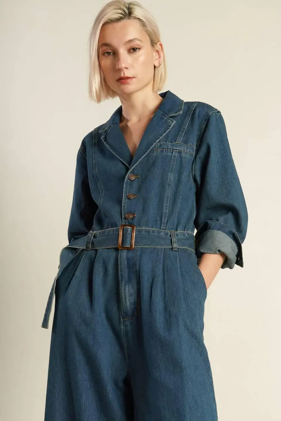 IN THE DETAILS DENIM JUMPSUIT - Flying Tomato - Flyclothing LLC