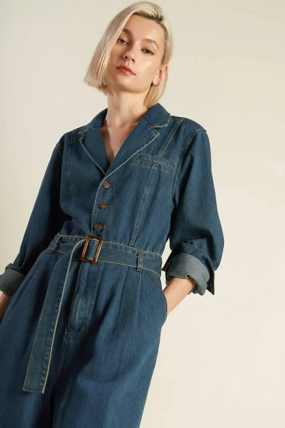 IN THE DETAILS DENIM JUMPSUIT - Flying Tomato - Flyclothing LLC