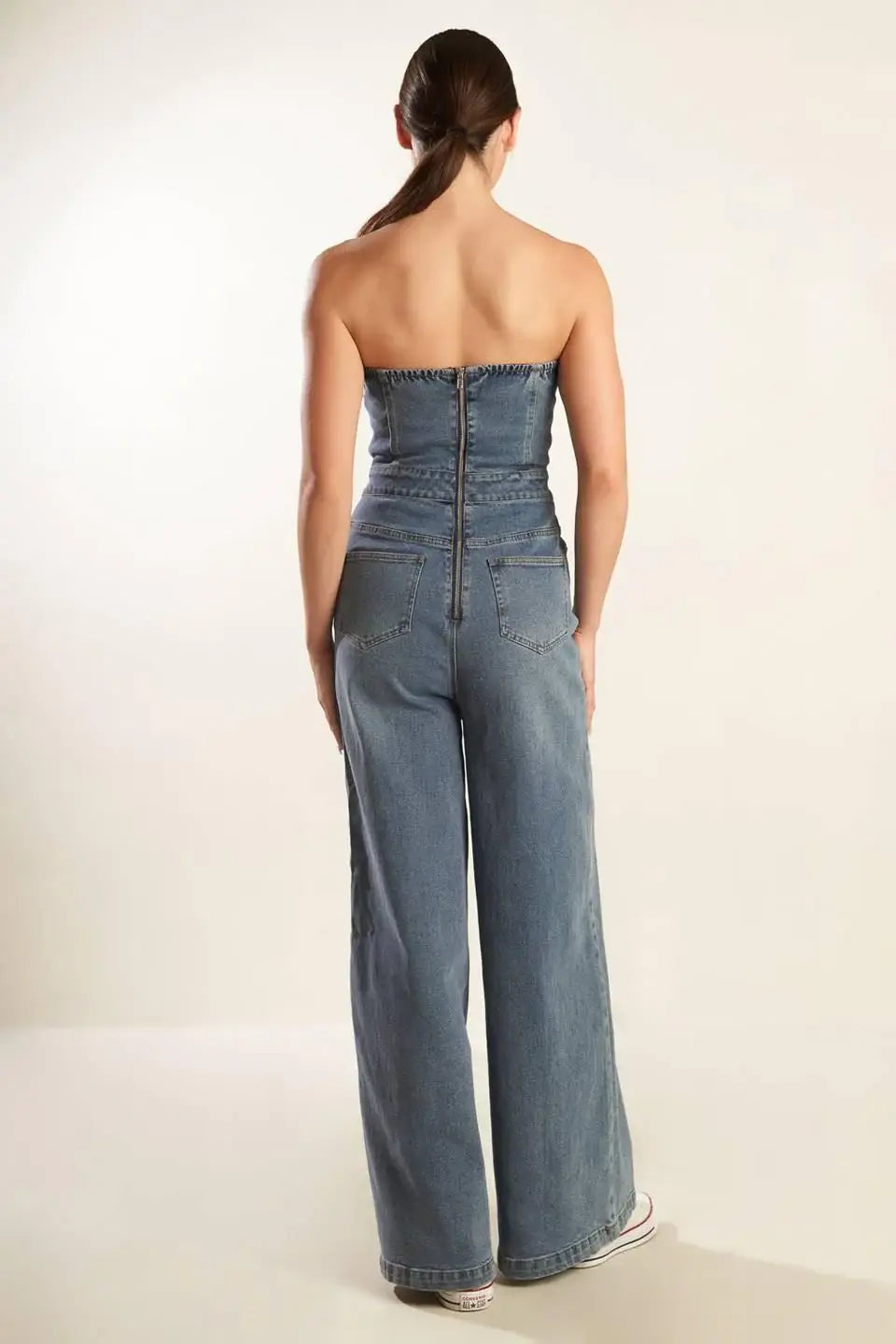LOOK WHAT WE STARTED DENIM JUNPSUIT - Flying Tomato - Flyclothing LLC