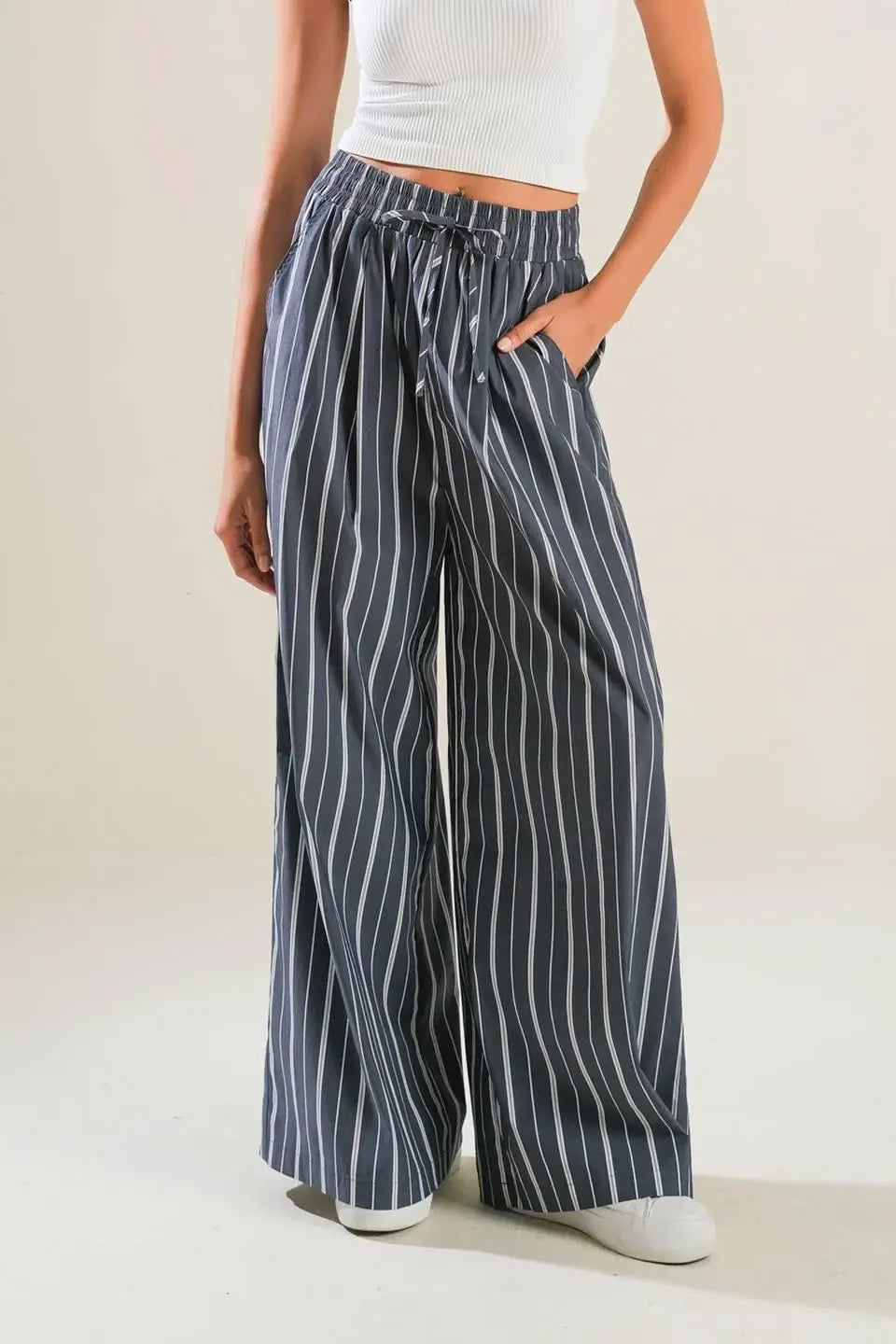 BEHIND THE GRIN WOVEN PANTS - Flying Tomato - Flyclothing LLC