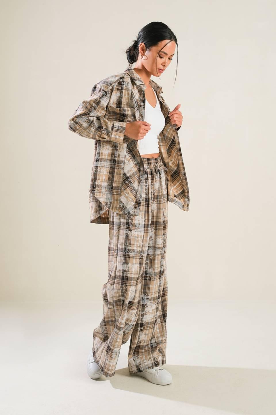 TIMELESS CHARM WOVEN PANTS - Flying Tomato - Flyclothing LLC