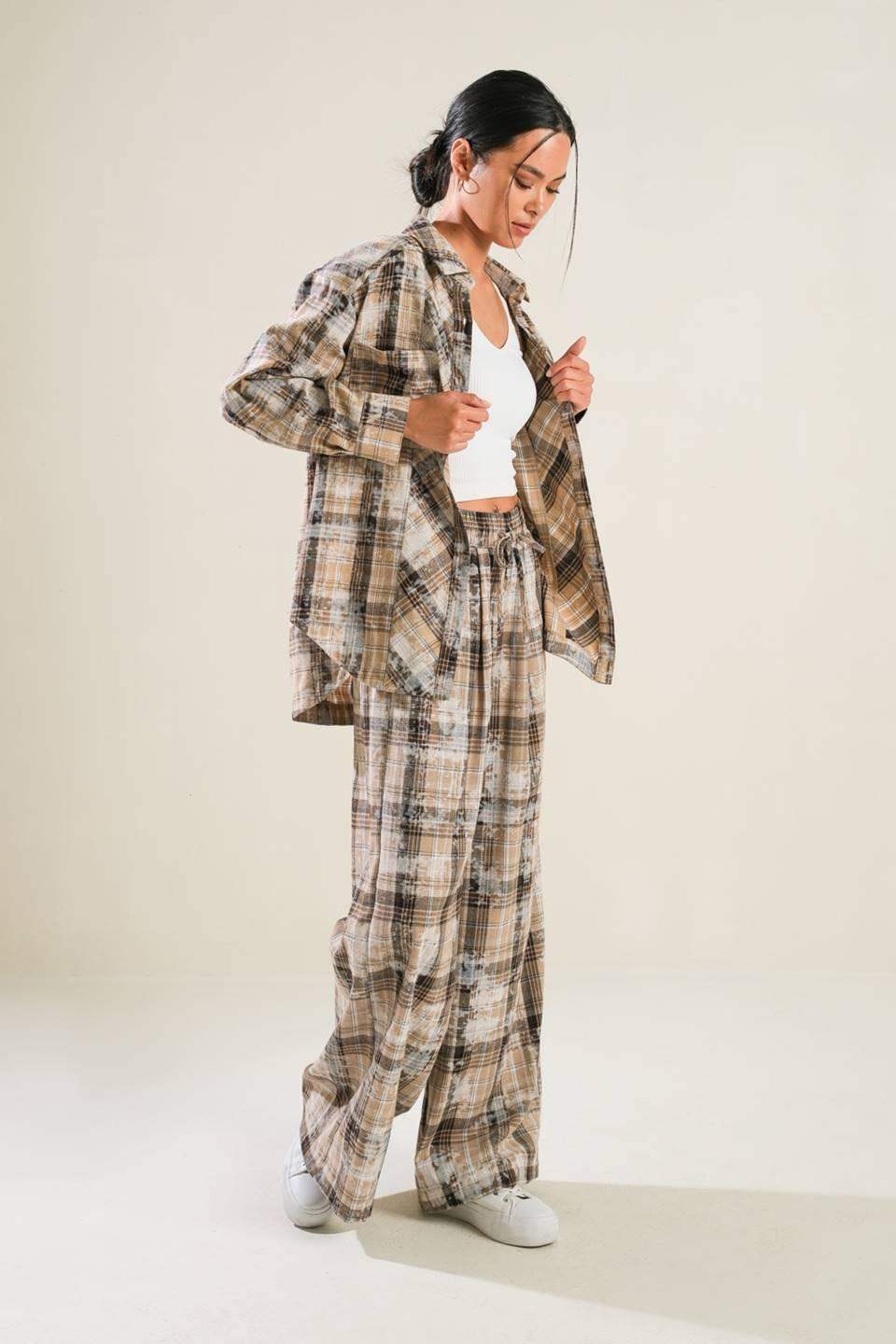 TIMELESS CHARM WOVEN PANTS - Flying Tomato - Flyclothing LLC