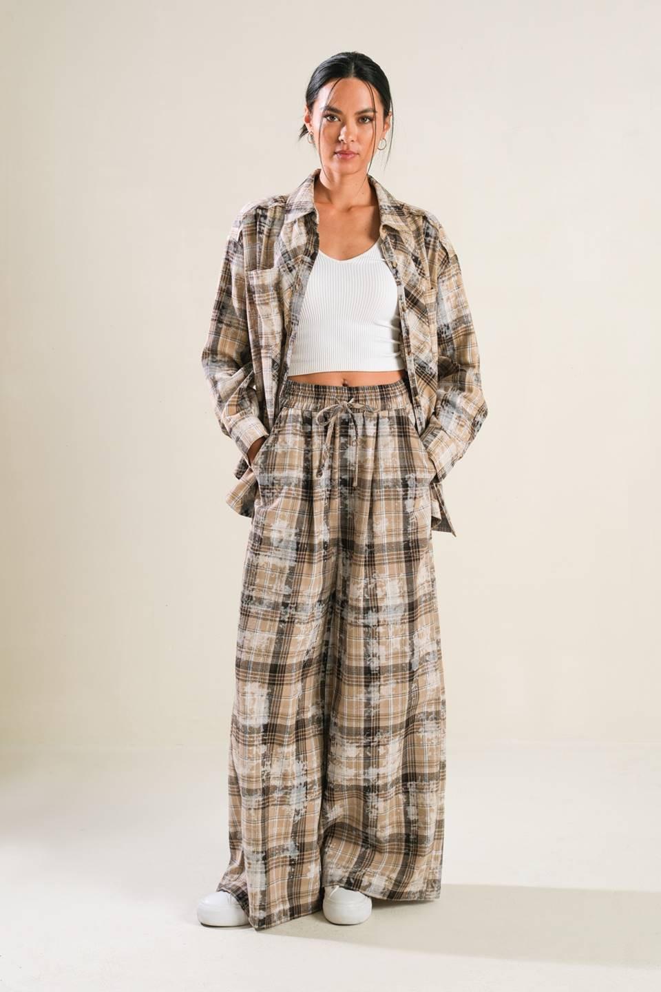 TIMELESS CHARM WOVEN PANTS - Flying Tomato - Flyclothing LLC