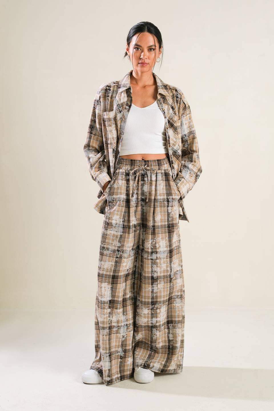 TIMELESS CHARM WOVEN PANTS - Flying Tomato - Flyclothing LLC