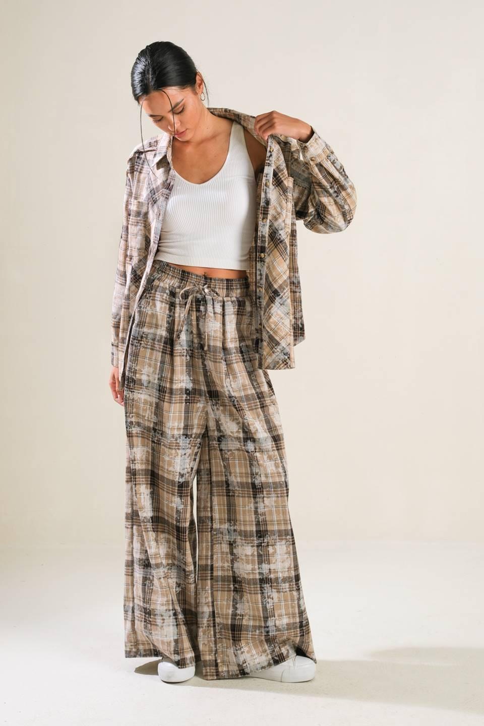 TIMELESS CHARM WOVEN PANTS - Flying Tomato - Flyclothing LLC