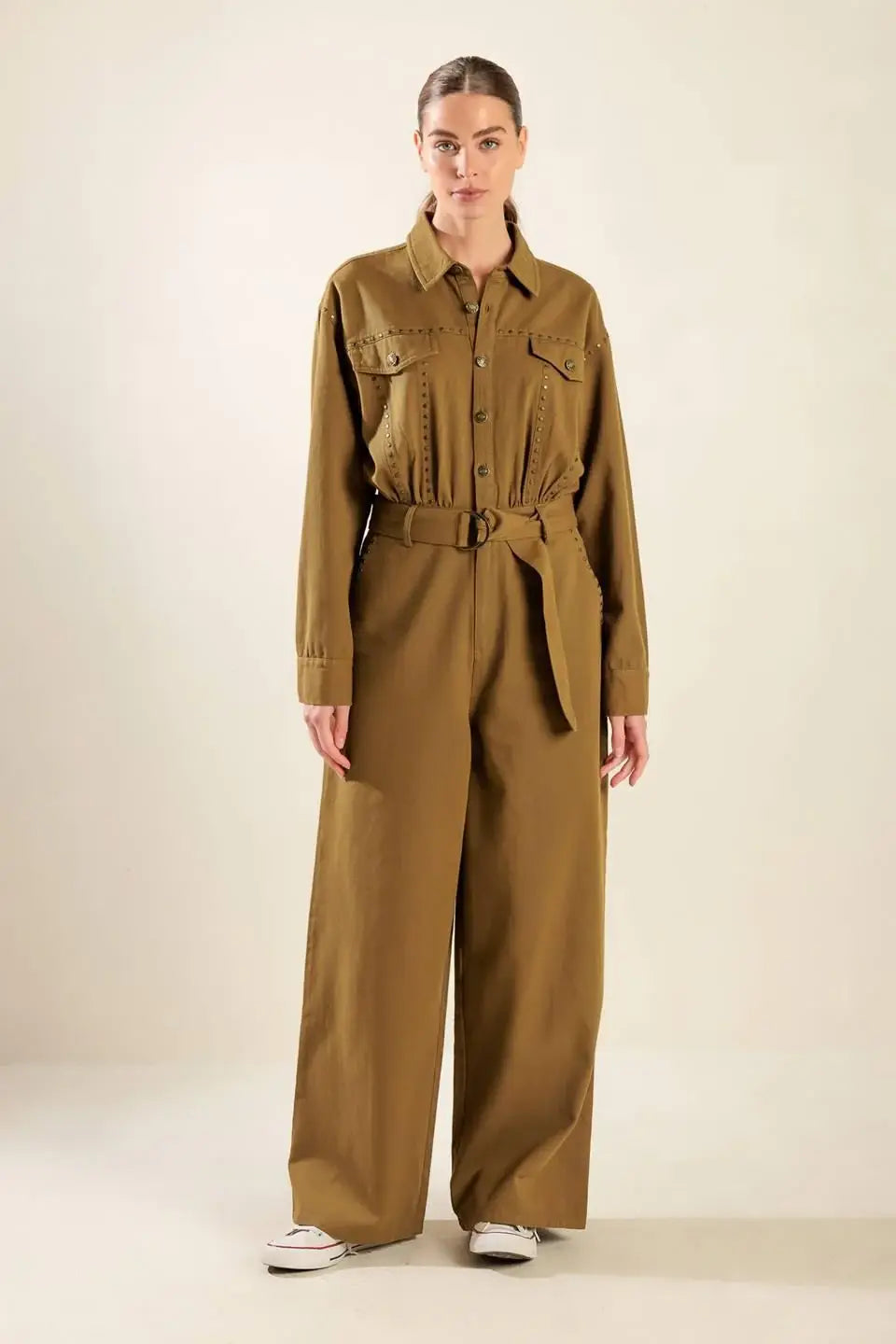 FLEETING WHISPERS TWILL JUMPSUIT - Flying Tomato - Flyclothing LLC