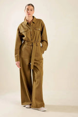FLEETING WHISPERS TWILL JUMPSUIT - Flying Tomato - Flyclothing LLC