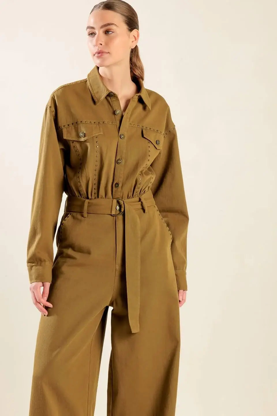 FLEETING WHISPERS TWILL JUMPSUIT - Flying Tomato - Flyclothing LLC