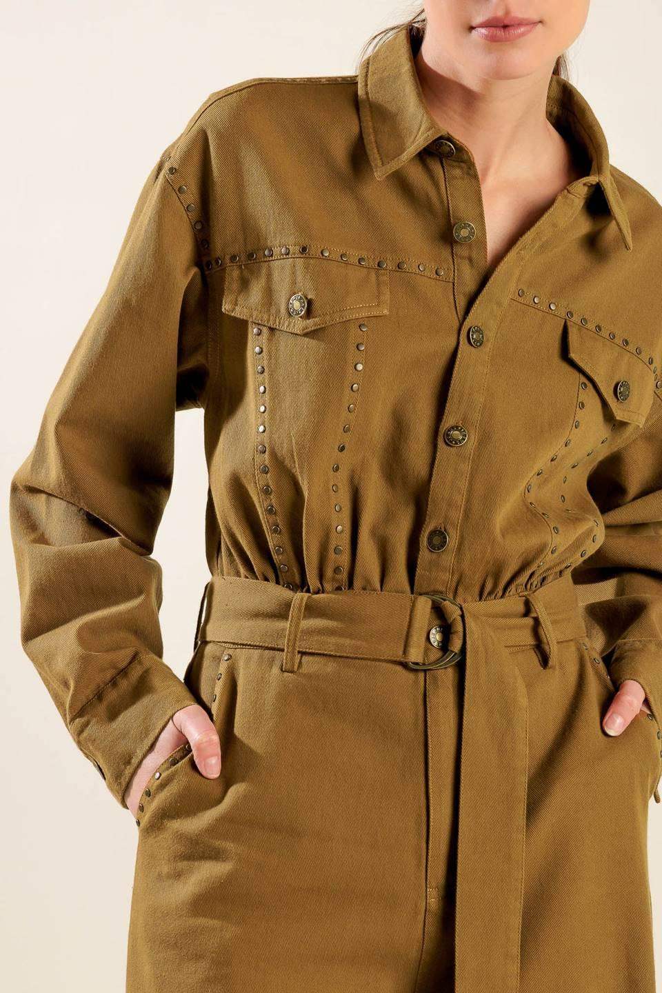 FLEETING WHISPERS TWILL JUMPSUIT - Flying Tomato - Flyclothing LLC