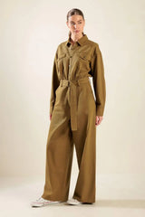 FLEETING WHISPERS TWILL JUMPSUIT - Flying Tomato - Flyclothing LLC