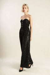 DOESN'T ADD UP SEQUIN JUMPSUIT - Flying Tomato - Flyclothing LLC