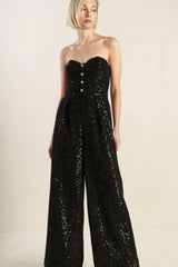 DOESN'T ADD UP SEQUIN JUMPSUIT - Flying Tomato - Flyclothing LLC