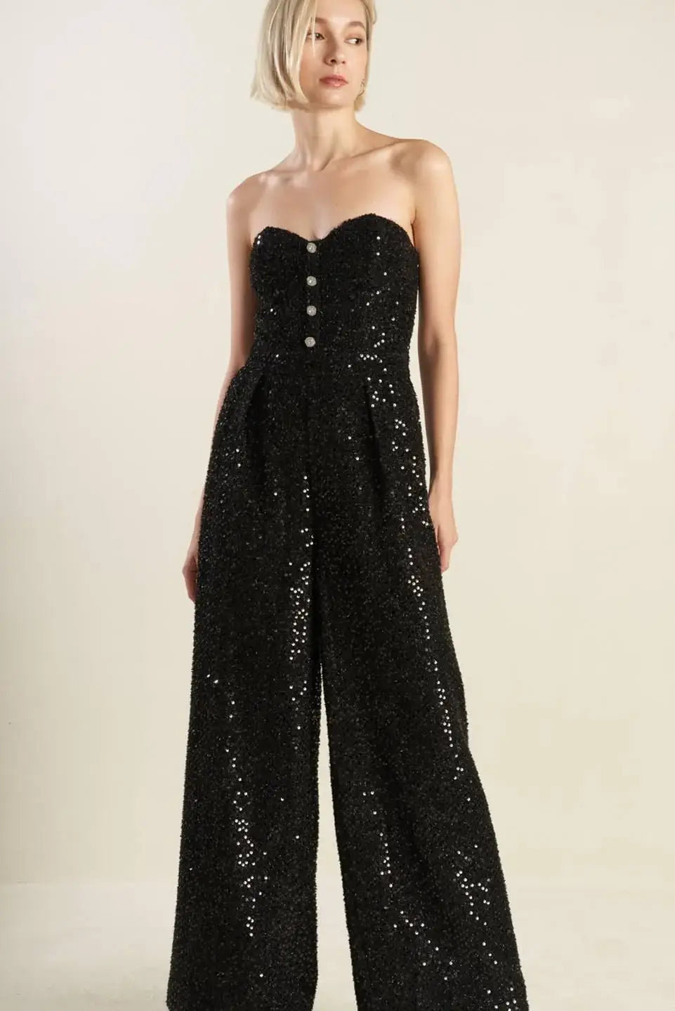DOESN'T ADD UP SEQUIN JUMPSUIT - Flying Tomato - Flyclothing LLC