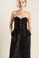 DOESN'T ADD UP SEQUIN JUMPSUIT - Flying Tomato - Flyclothing LLC