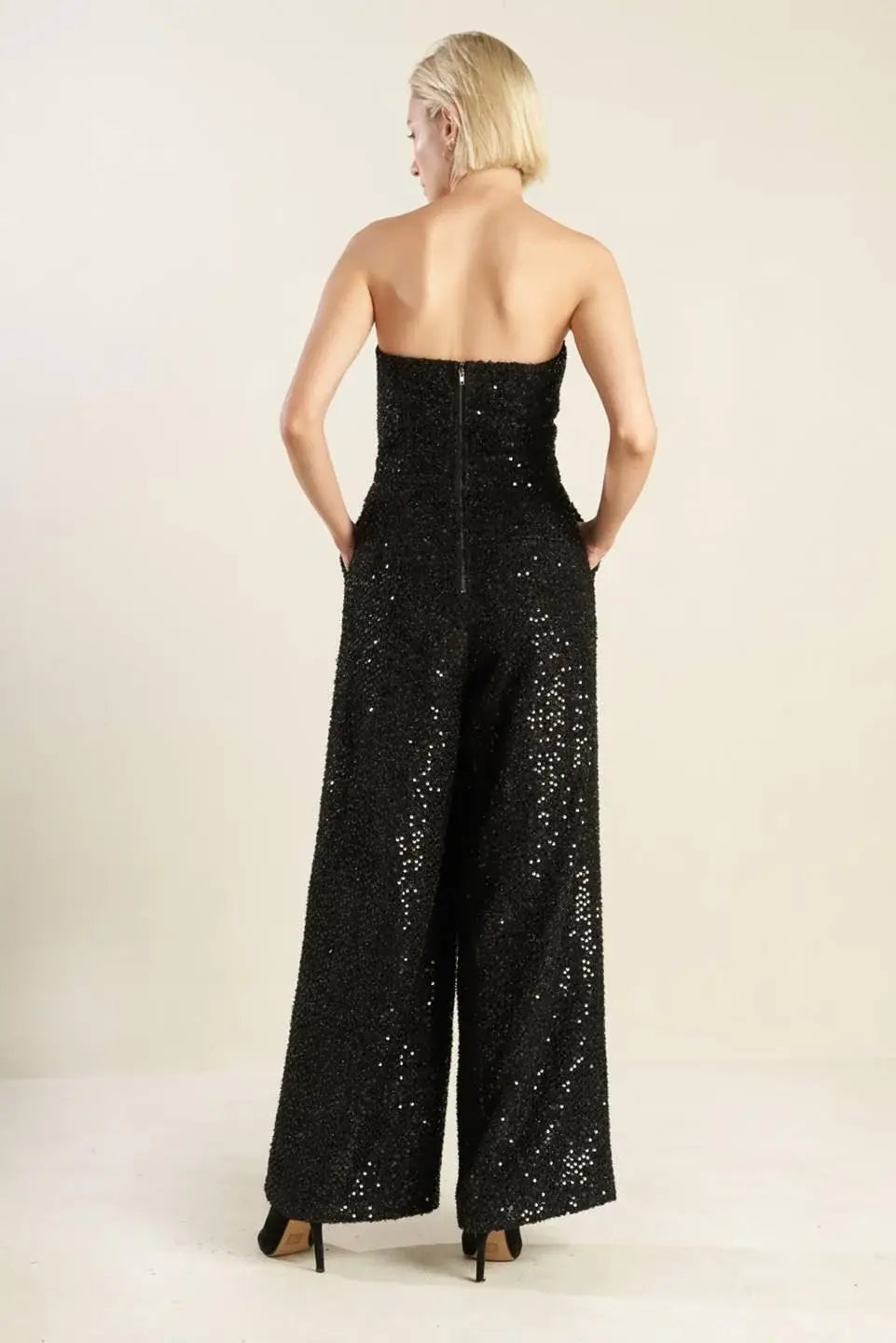 DOESN'T ADD UP SEQUIN JUMPSUIT - Flying Tomato - Flyclothing LLC