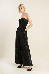 DOESN'T ADD UP SEQUIN JUMPSUIT - Flying Tomato - Flyclothing LLC