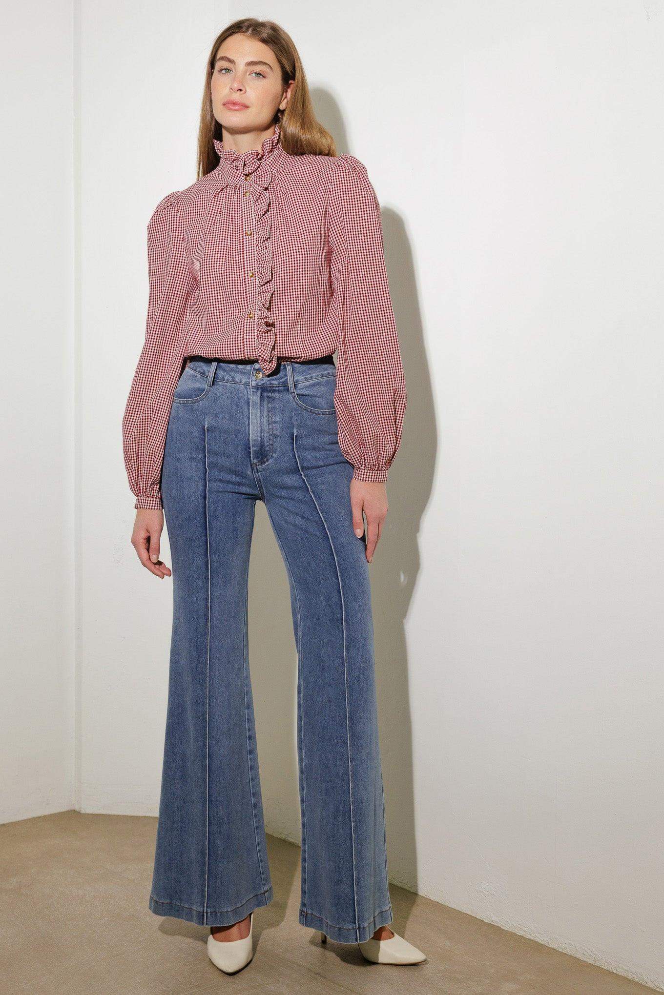 A PLACE TO BE STRETCH DENIM PANTS - Flying Tomato - Flyclothing LLC