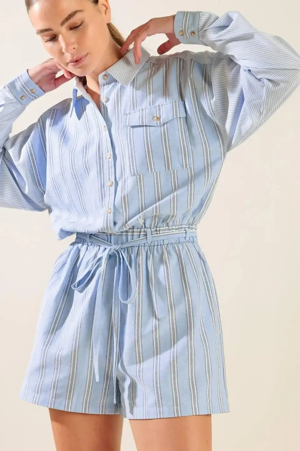 HOLD ME CLOSE WOVEN ROMPER - Flying Tomato - Flyclothing LLC