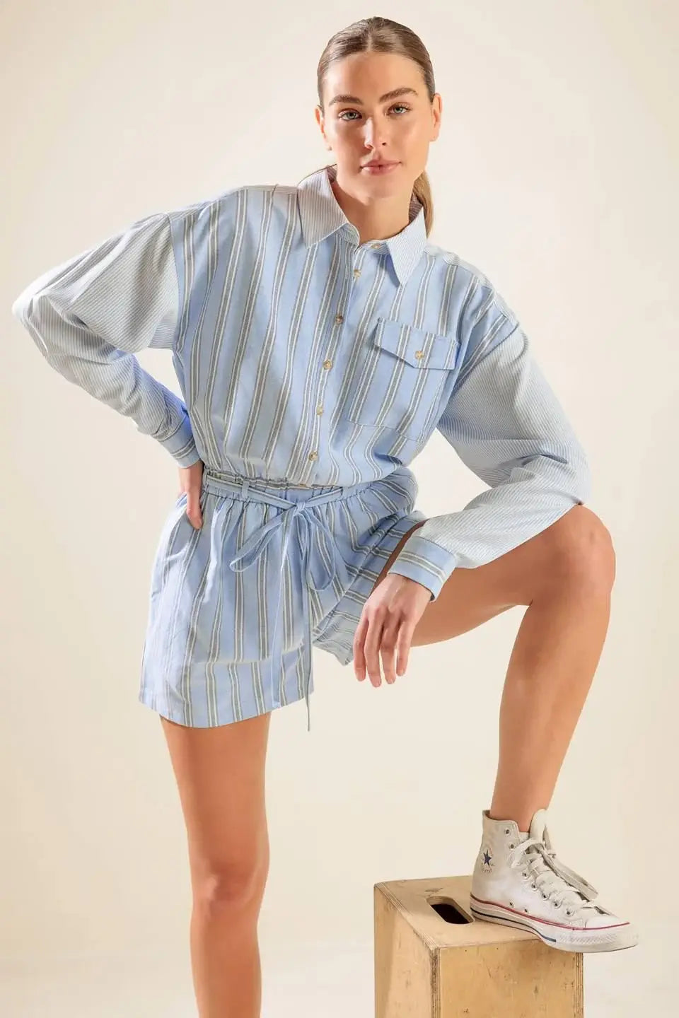 HOLD ME CLOSE WOVEN ROMPER - Flying Tomato - Flyclothing LLC