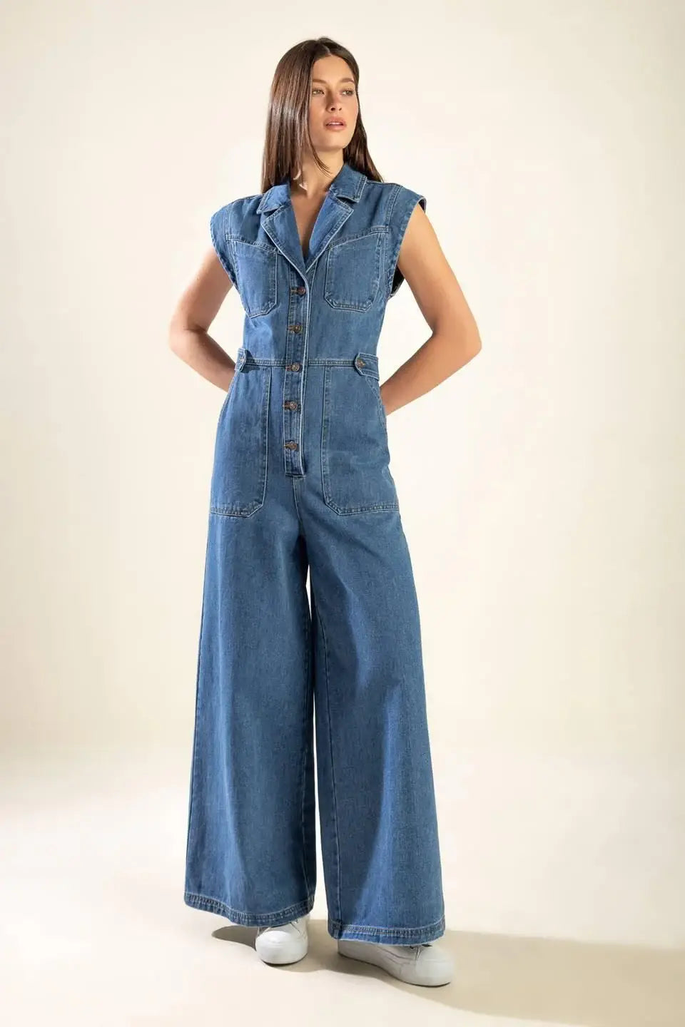 OVER YOU AGAIN DENIM JUMPSUIT - Flying Tomato - Flyclothing LLC