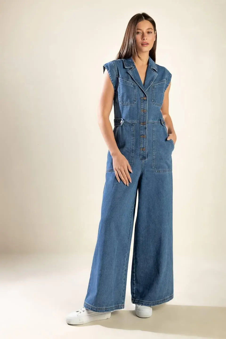 OVER YOU AGAIN DENIM JUMPSUIT - Flying Tomato - Flyclothing LLC
