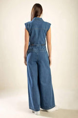OVER YOU AGAIN DENIM JUMPSUIT - Flying Tomato - Flyclothing LLC