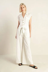 KNOW BETTER WOVEN EYELET JUMPSUIT - Flying Tomato - Flyclothing LLC