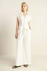 KNOW BETTER WOVEN EYELET JUMPSUIT - Flying Tomato - Flyclothing LLC