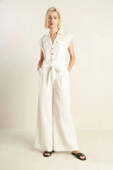 KNOW BETTER WOVEN EYELET JUMPSUIT - Flying Tomato - Flyclothing LLC