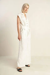 KNOW BETTER WOVEN EYELET JUMPSUIT - Flying Tomato - Flyclothing LLC