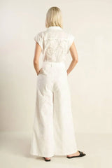 KNOW BETTER WOVEN EYELET JUMPSUIT - Flying Tomato - Flyclothing LLC