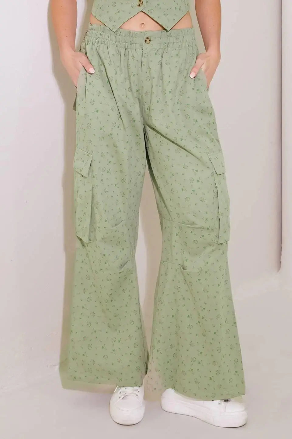 DRIFTING CURRENTS OLIVE WOVEN PANTS - Flying Tomato - Flyclothing LLC