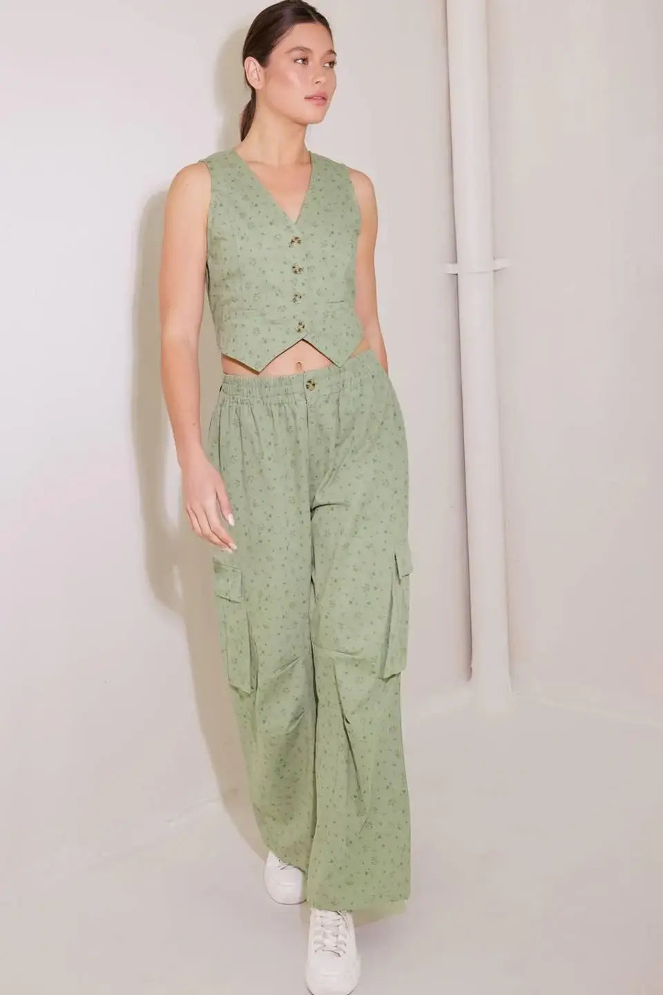 DRIFTING CURRENTS OLIVE WOVEN PANTS - Flying Tomato - Flyclothing LLC