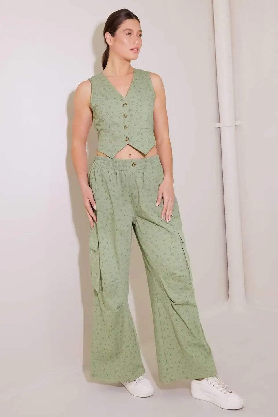 DRIFTING CURRENTS OLIVE WOVEN PANTS - Flying Tomato - Flyclothing LLC