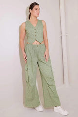 DRIFTING CURRENTS OLIVE WOVEN PANTS - Flying Tomato - Flyclothing LLC