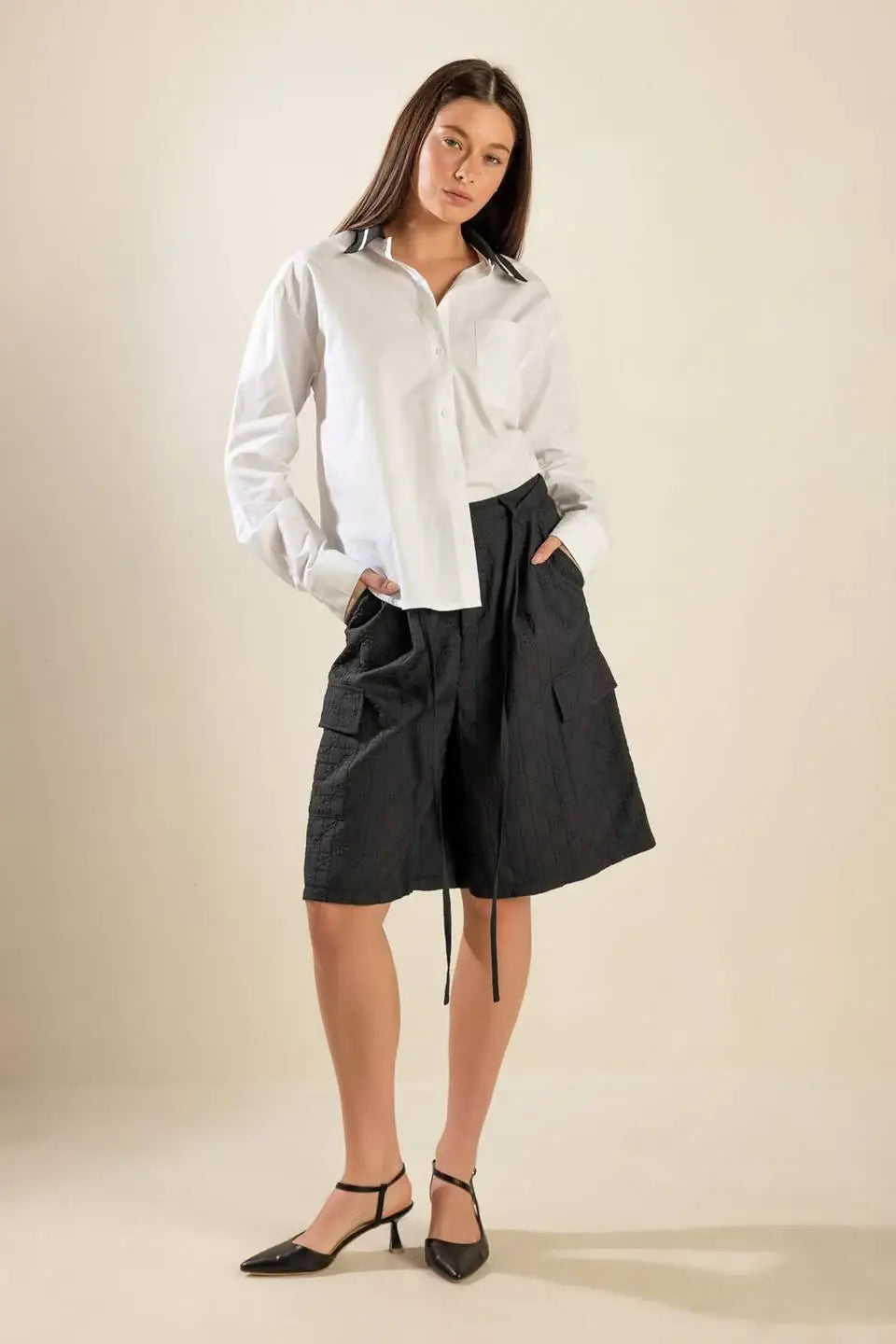 SEE WHAT HAPPENS WOVEN BERMUDA SHORTS - Flying Tomato - Flyclothing LLC