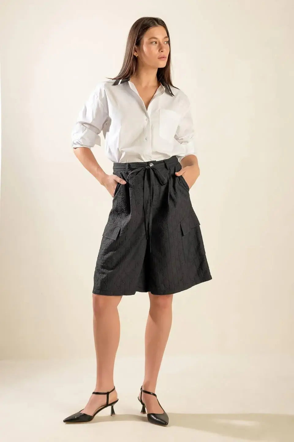 SEE WHAT HAPPENS WOVEN BERMUDA SHORTS - Flying Tomato - Flyclothing LLC