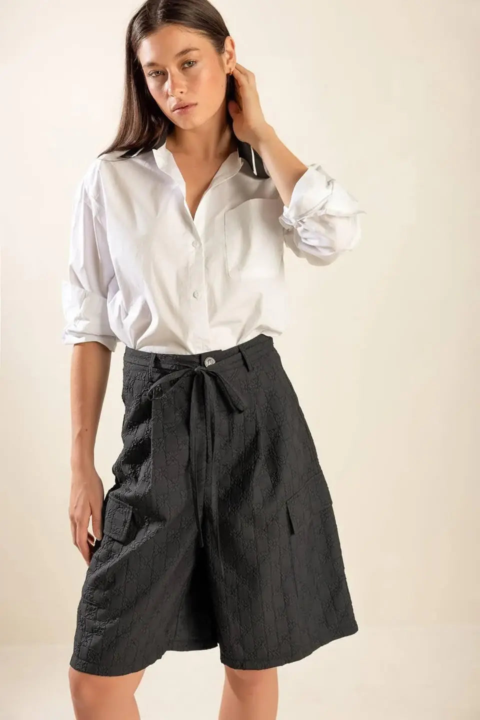 SEE WHAT HAPPENS WOVEN BERMUDA SHORTS - Flying Tomato - Flyclothing LLC