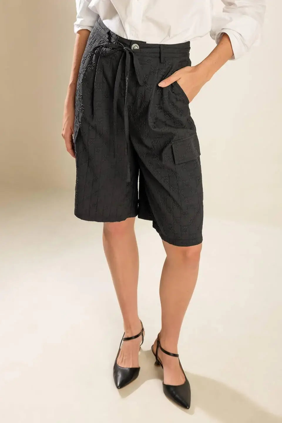 SEE WHAT HAPPENS WOVEN BERMUDA SHORTS - Flying Tomato - Flyclothing LLC