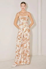 TUSCAN BOTANICA WOVEN JUMPSUIT - Flying Tomato - Flyclothing LLC