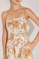 TUSCAN BOTANICA WOVEN JUMPSUIT - Flying Tomato - Flyclothing LLC