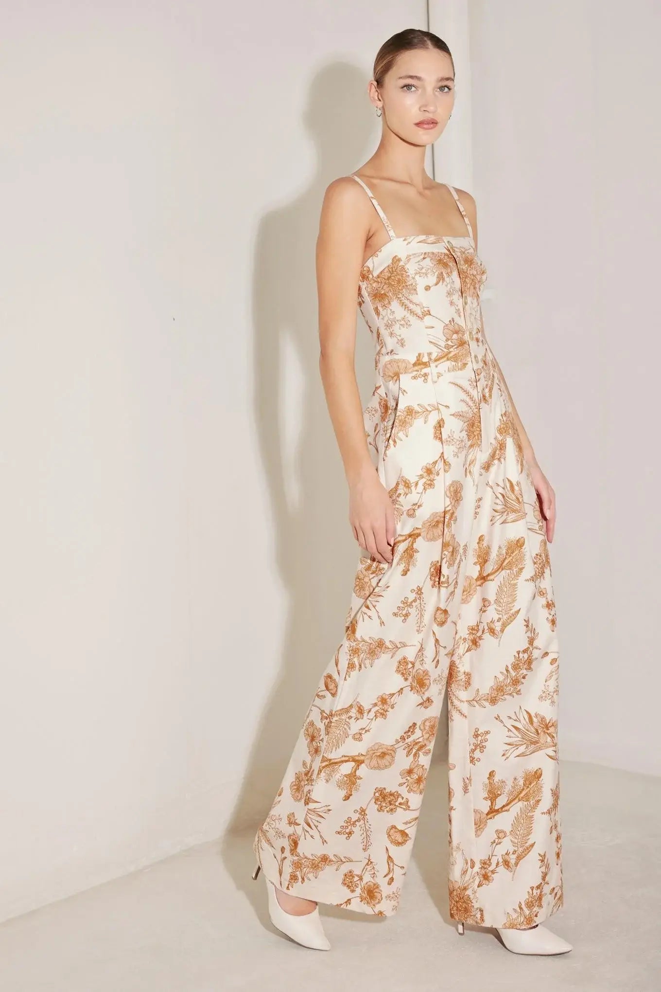 TUSCAN BOTANICA WOVEN JUMPSUIT - Flying Tomato - Flyclothing LLC