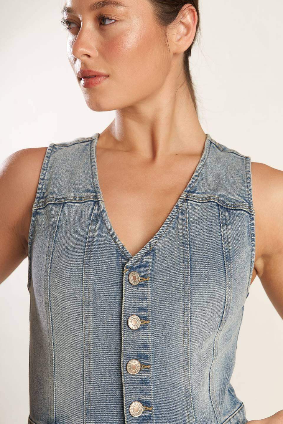 WALK WITH ME DENIM JUMPSUIT - Flying Tomato - Flyclothing LLC