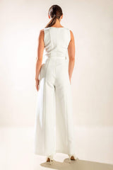 PRETTY MOMENT WOVEN JUMPSUIT - Flying Tomato - Flyclothing LLC