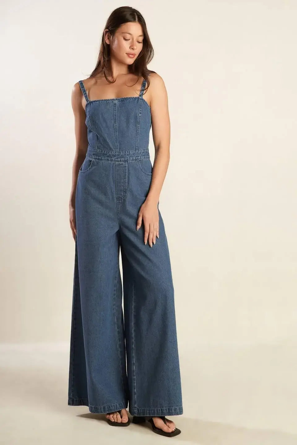 CLEAN GIRL DENIM JUMPSUIT - Flying Tomato - Flyclothing LLC