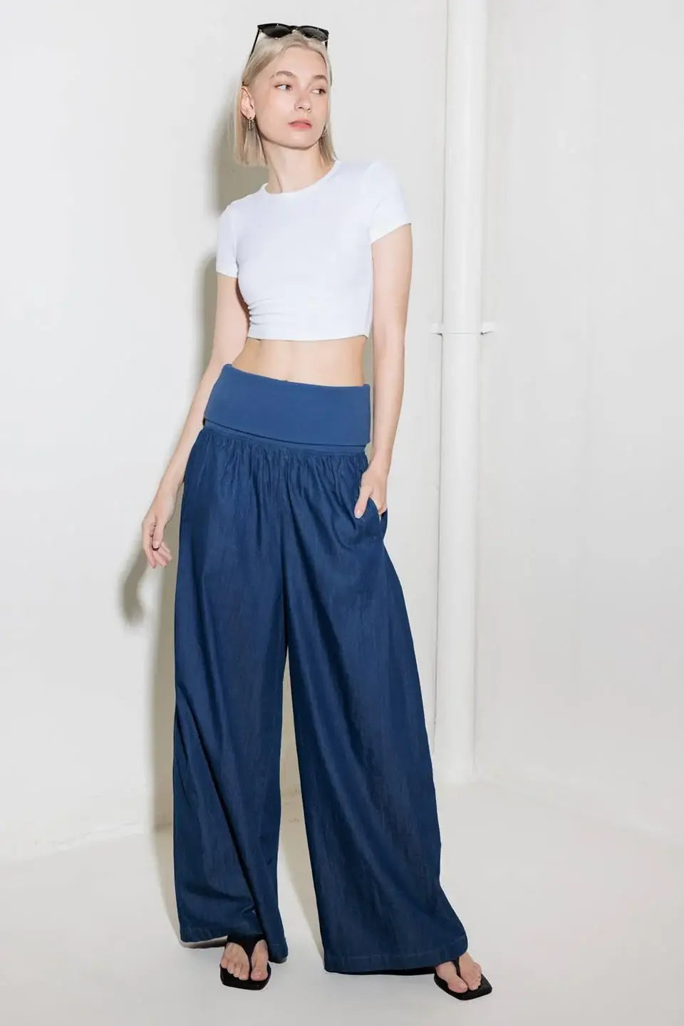 WALK EASY IN INDIGO DENIM PANTS - Flying Tomato - Flyclothing LLC