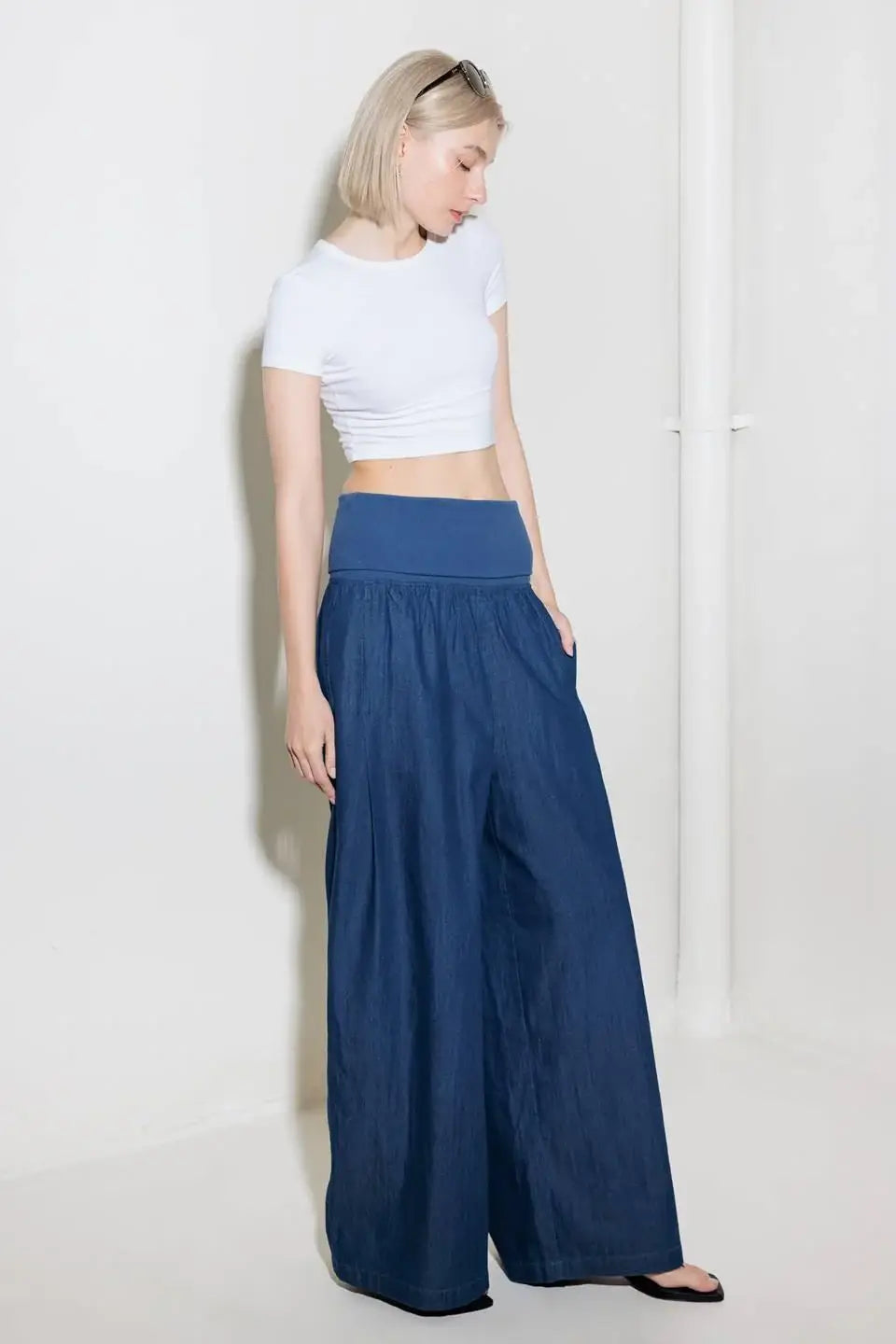 WALK EASY IN INDIGO DENIM PANTS - Flying Tomato - Flyclothing LLC