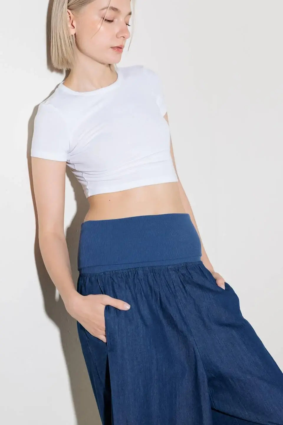 WALK EASY IN INDIGO DENIM PANTS - Flying Tomato - Flyclothing LLC