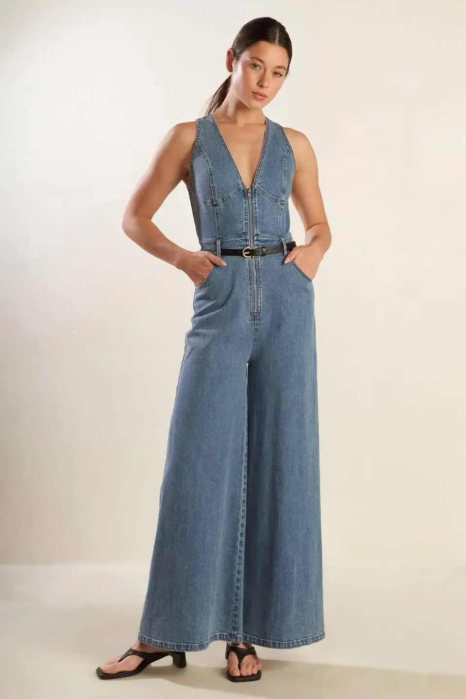 BEAUTIFUL THINGS DENIM JUMPSUIT - Flying Tomato - Flyclothing LLC