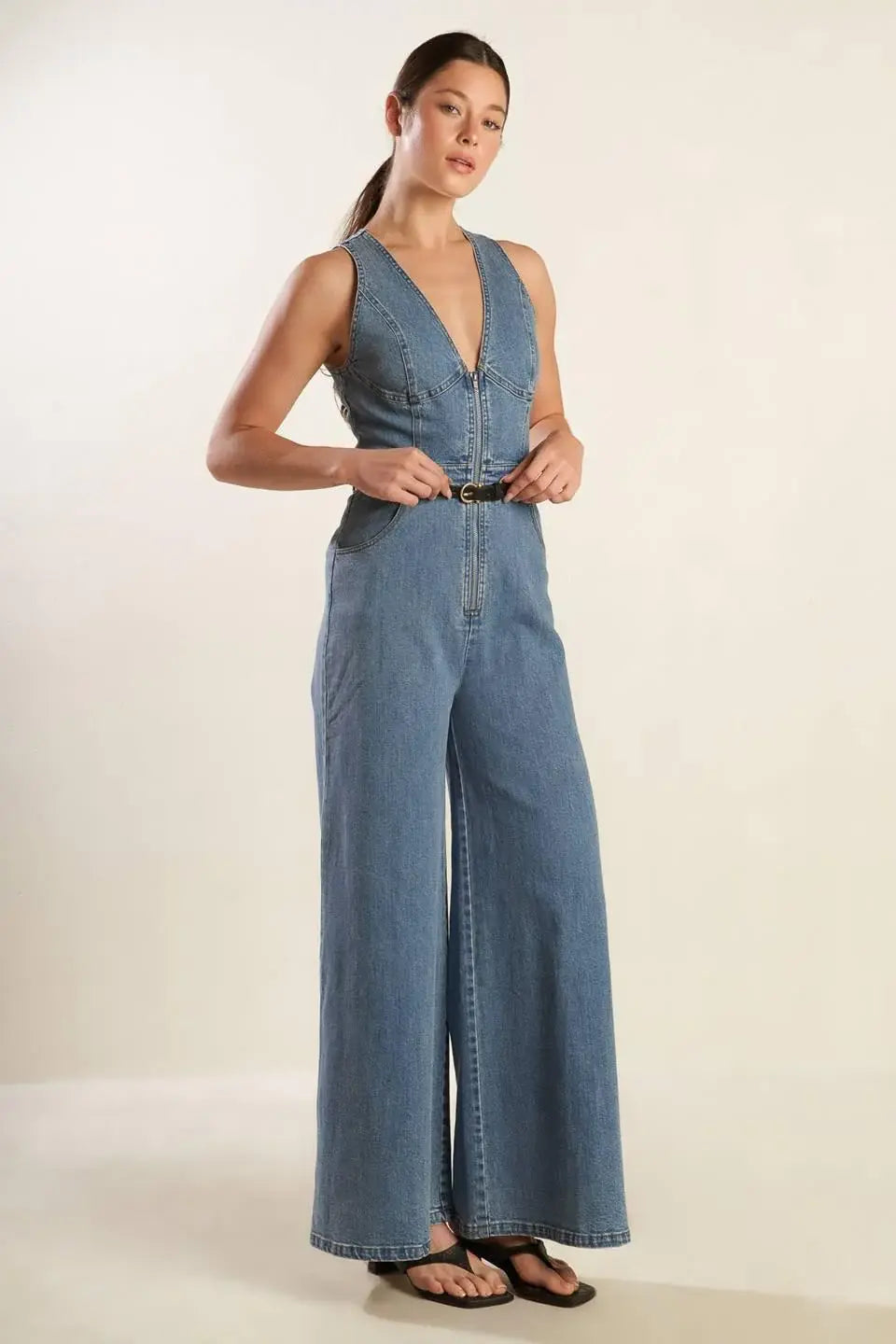 BEAUTIFUL THINGS DENIM JUMPSUIT - Flying Tomato - Flyclothing LLC